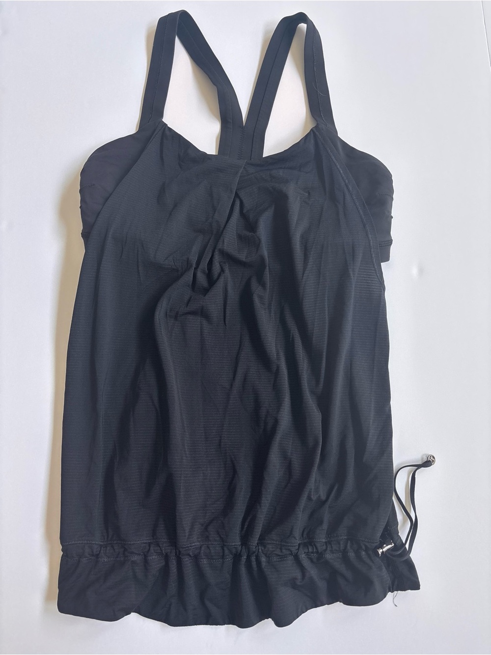 Lululemon No Limits Tank Black Built In Bra Racerback Est Size 6/8